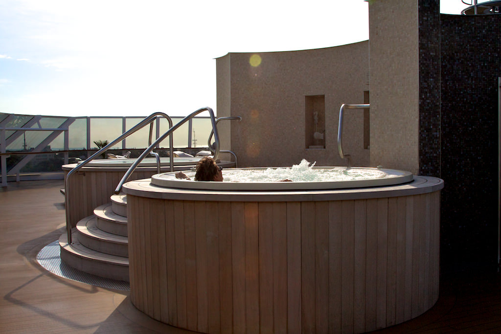 Spa and hot tub area  On board the ship, Marina